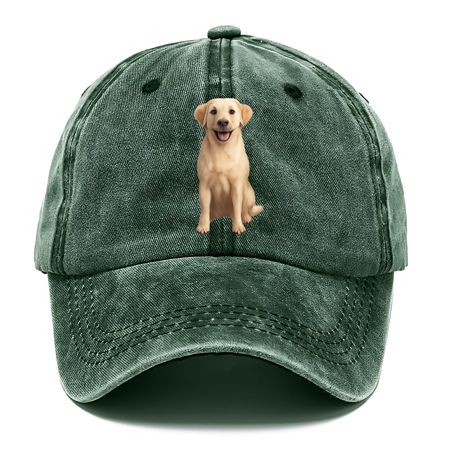 golden labrador puppy digital art Hat