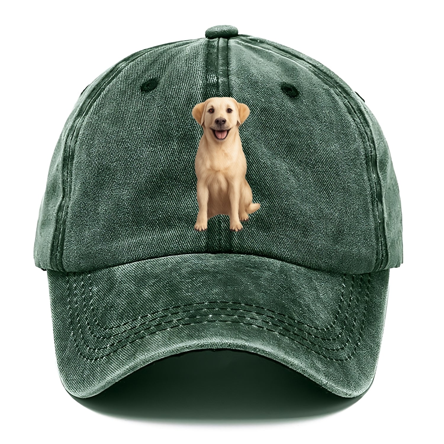 golden labrador puppy digital art Hat