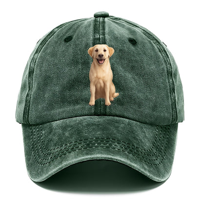 golden labrador puppy digital art Hat