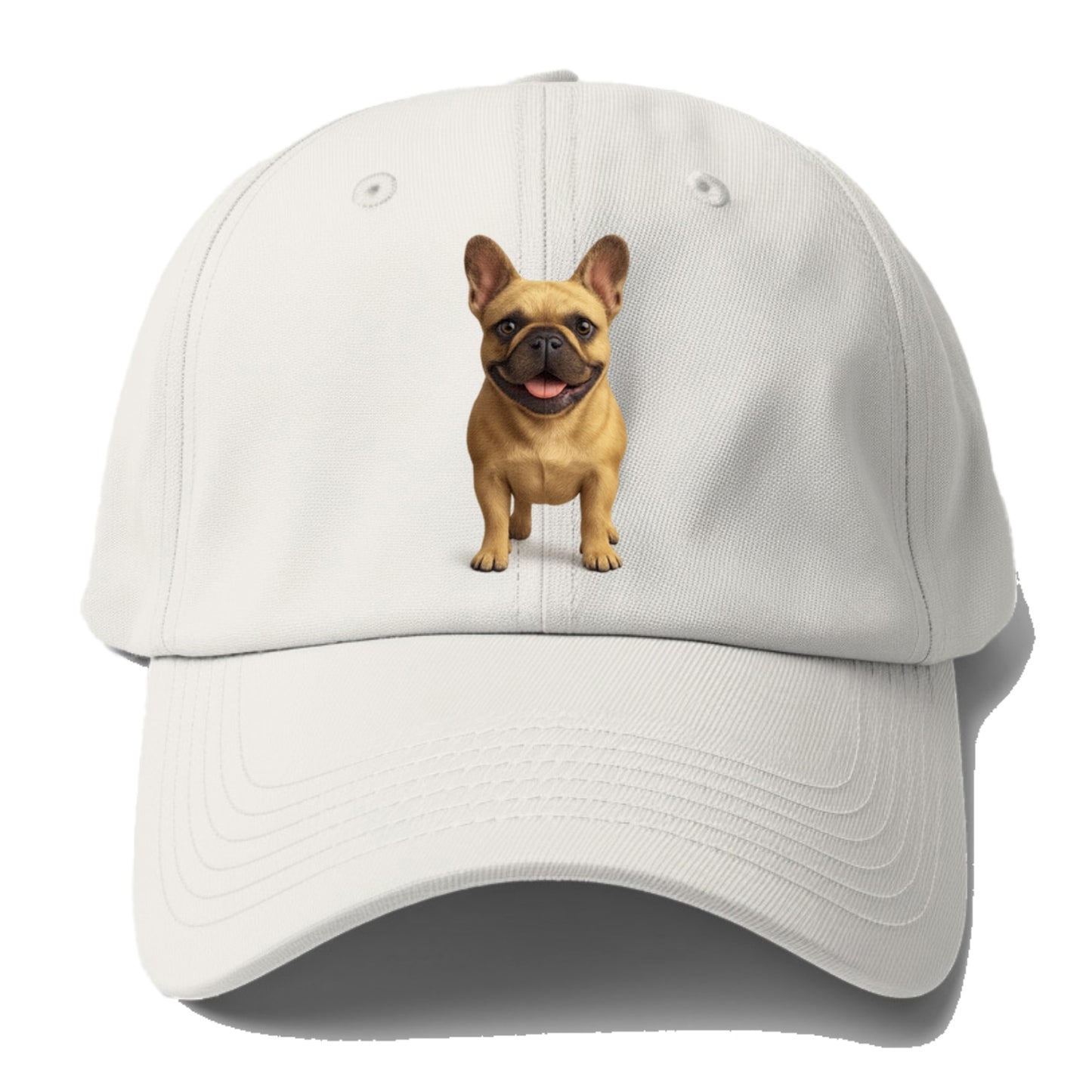 smiling french bulldog portrait hat design Hat