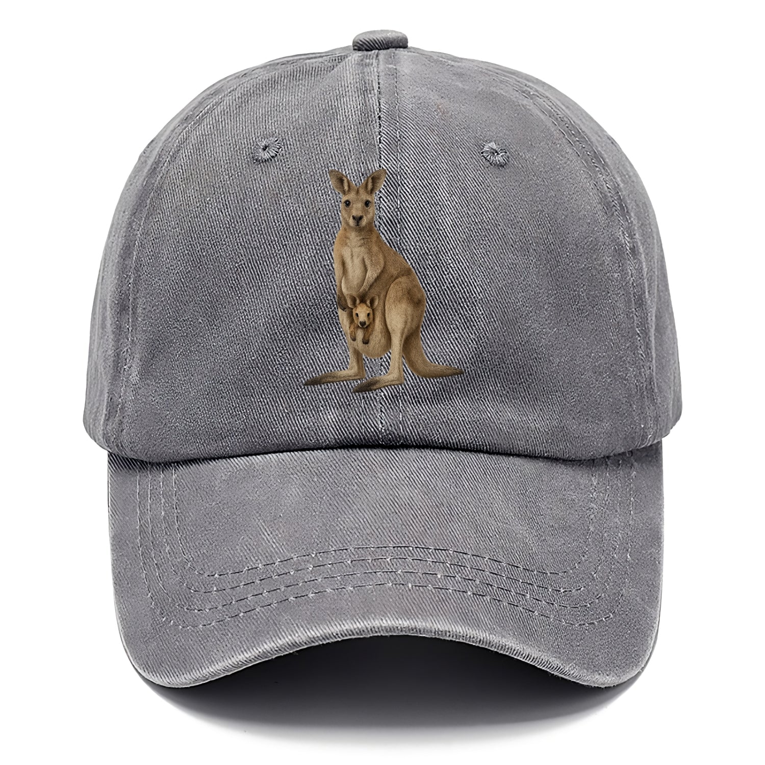 realistic kangaroo mother and joey Hat