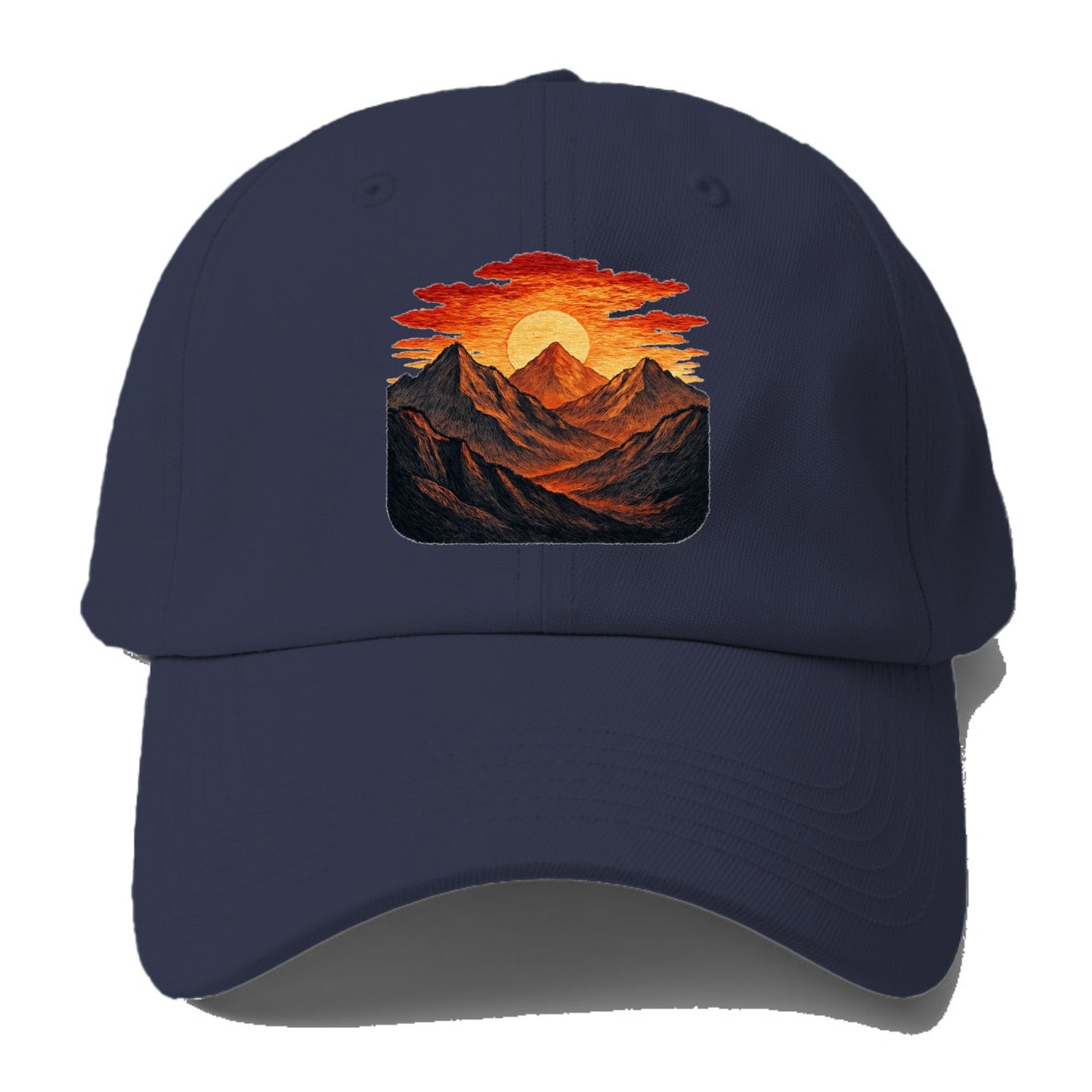 fiery mountains and sunset vista Hat
