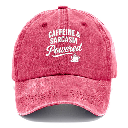 caffeine and sarcasm powered design Hat