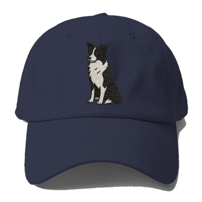 Border Collie Black And White Sitting Pose Hat