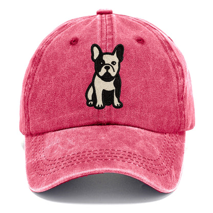 French Bulldog Black And White Tuxedo Pose Hat