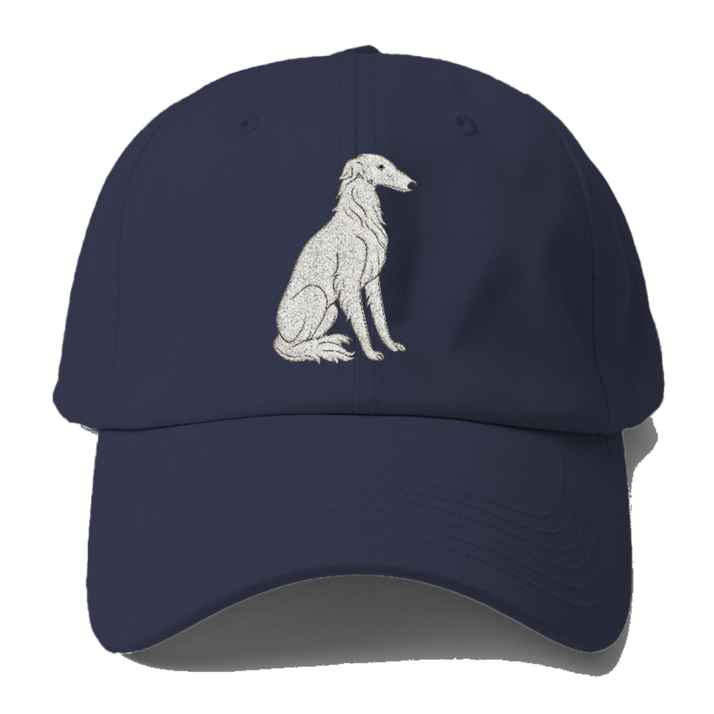 Borzoi White Sitting Pose Hat