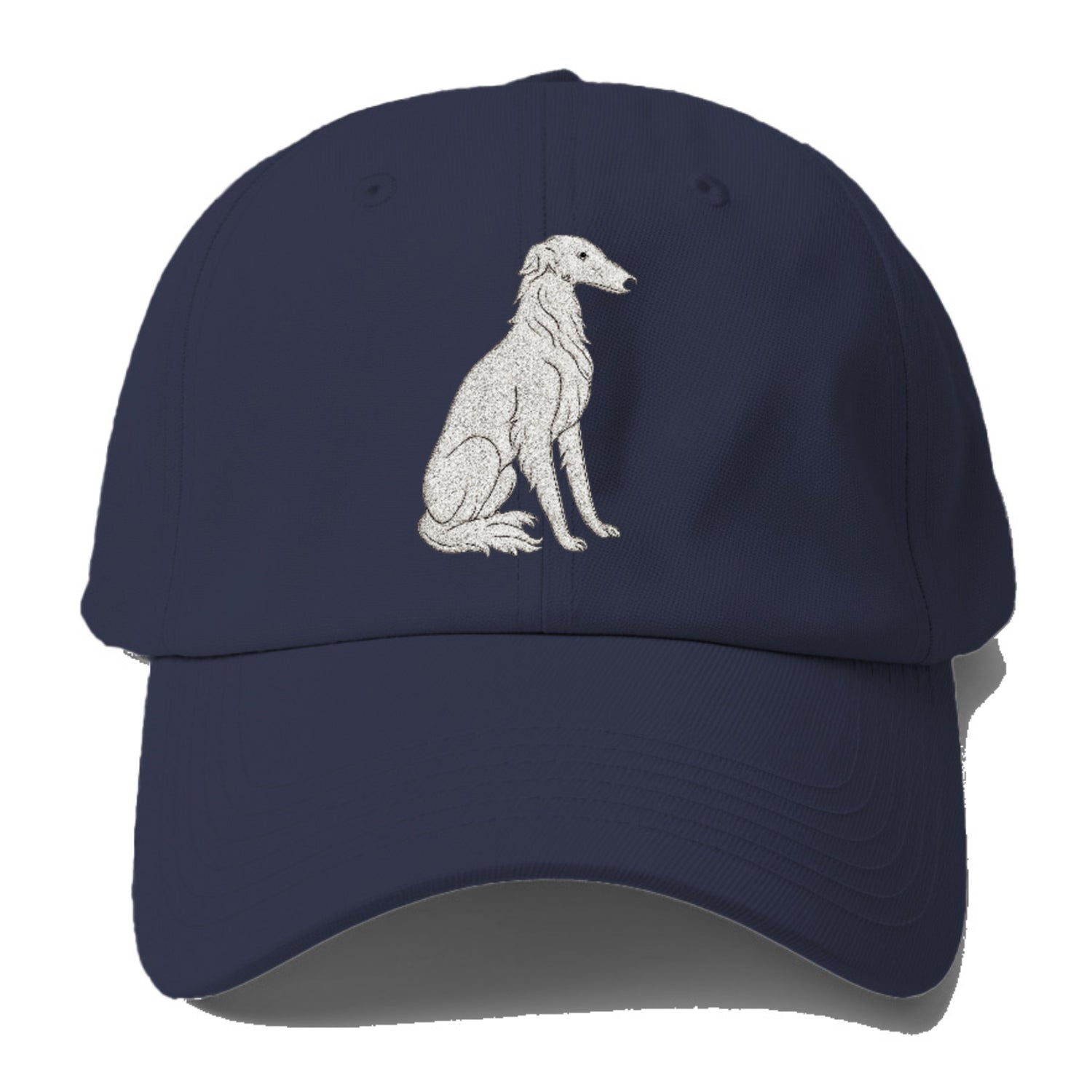 Borzoi White Sitting Pose Hat