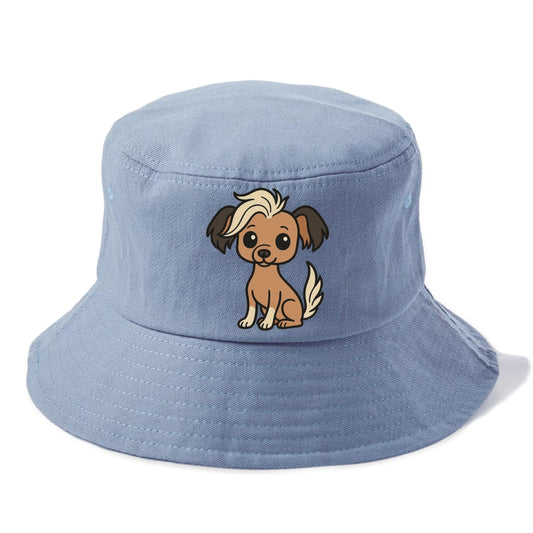 chinese crested hairless with hair tuft sitting pose portrait design Hat