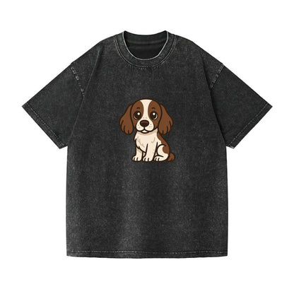 english springer spaniel liver and white sitting pose portrait design Hat