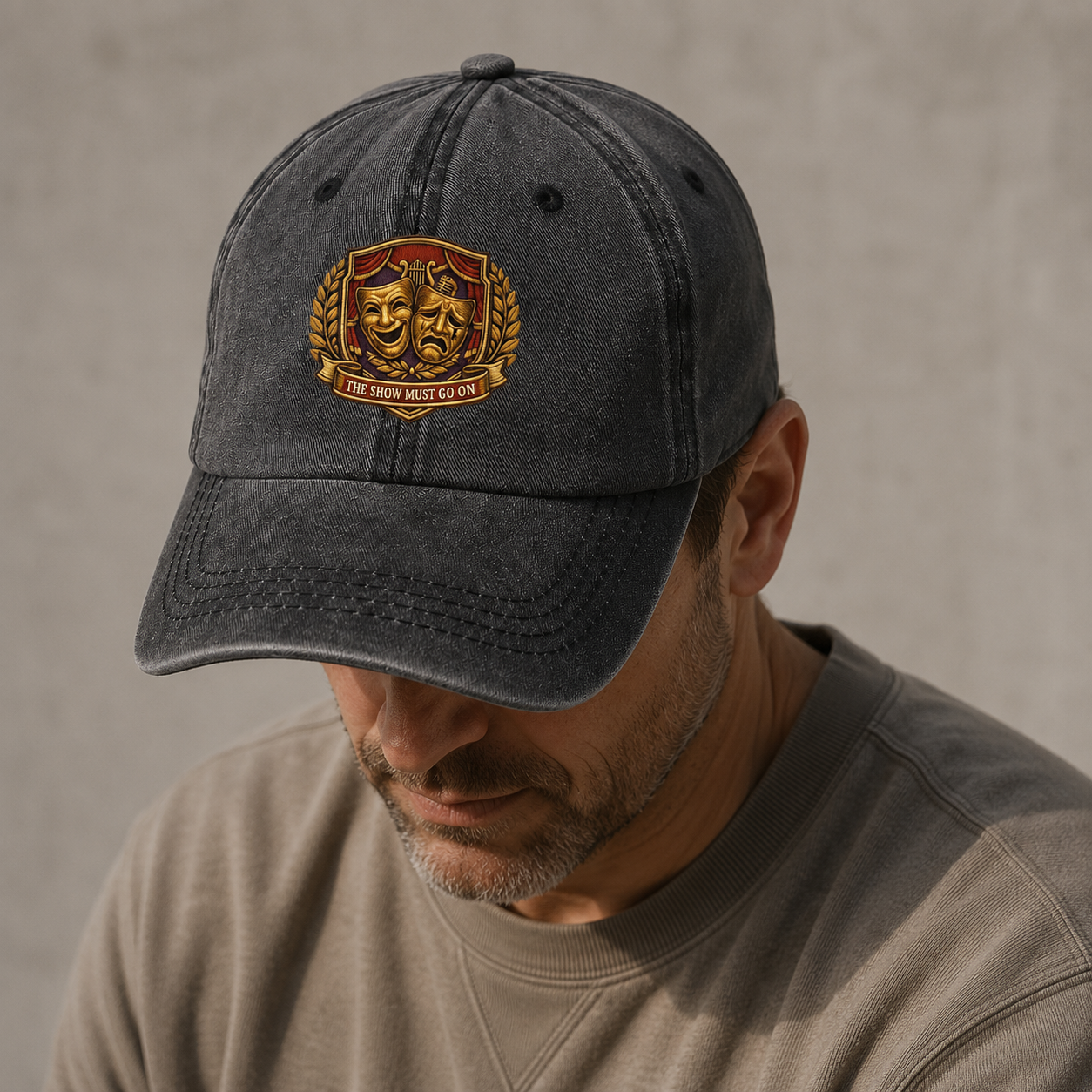 Comedy And Tragedy Masks Classic Cap – editorial product image