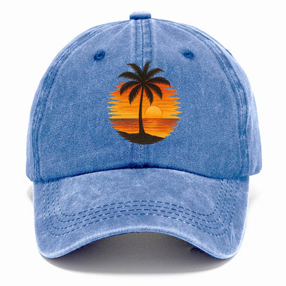 sunset palms paradise Hat