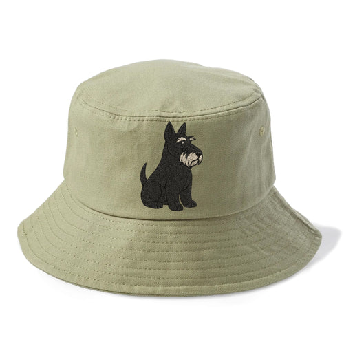 Scottish Terrier Black Sitting Pose Bucket Hat