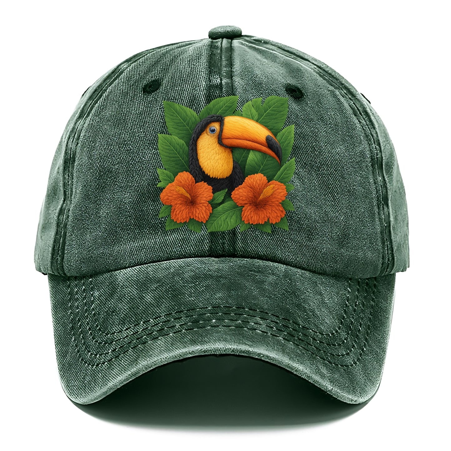 tropical paradise toucan bloom Hat