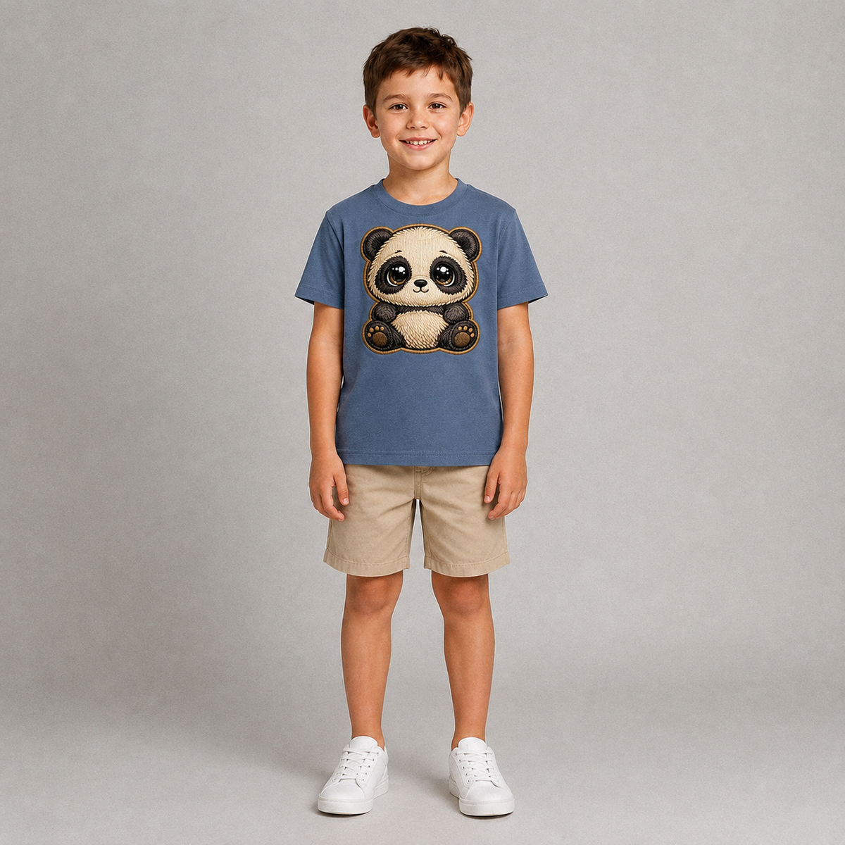 Baby Giant Panda Cub Kids T-Shirt – worn by a model