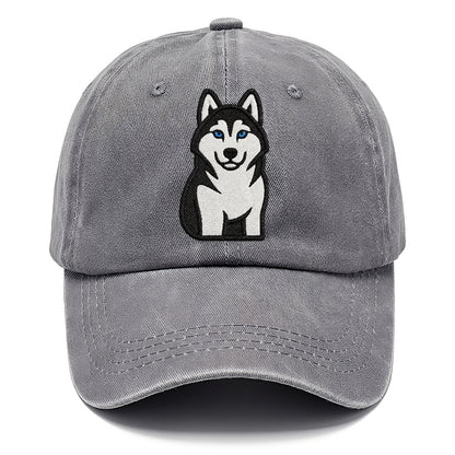 husky-blue-eyes-piercing-gaze Hat