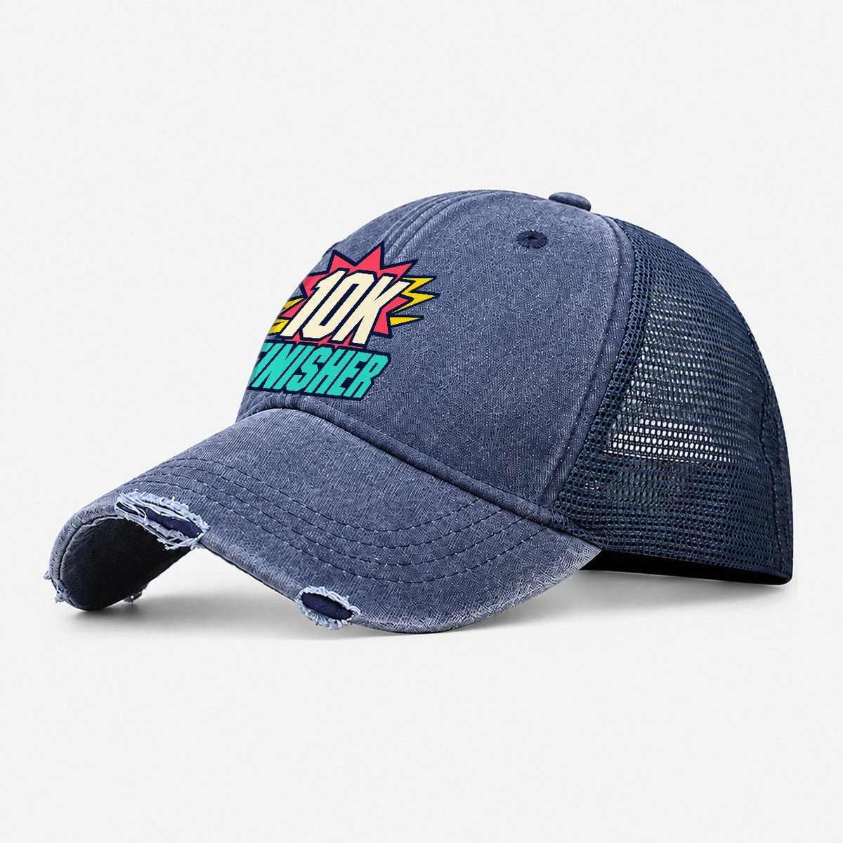 10K Finisher 90S Running Clubs Washed Trucker Hat – Navy