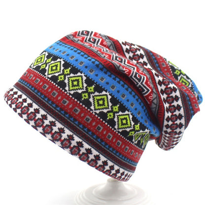 Reversible Plaid Neck Gaiter Beanie - Cashmere-Style Winter Balaclava for Cold Weather Protection