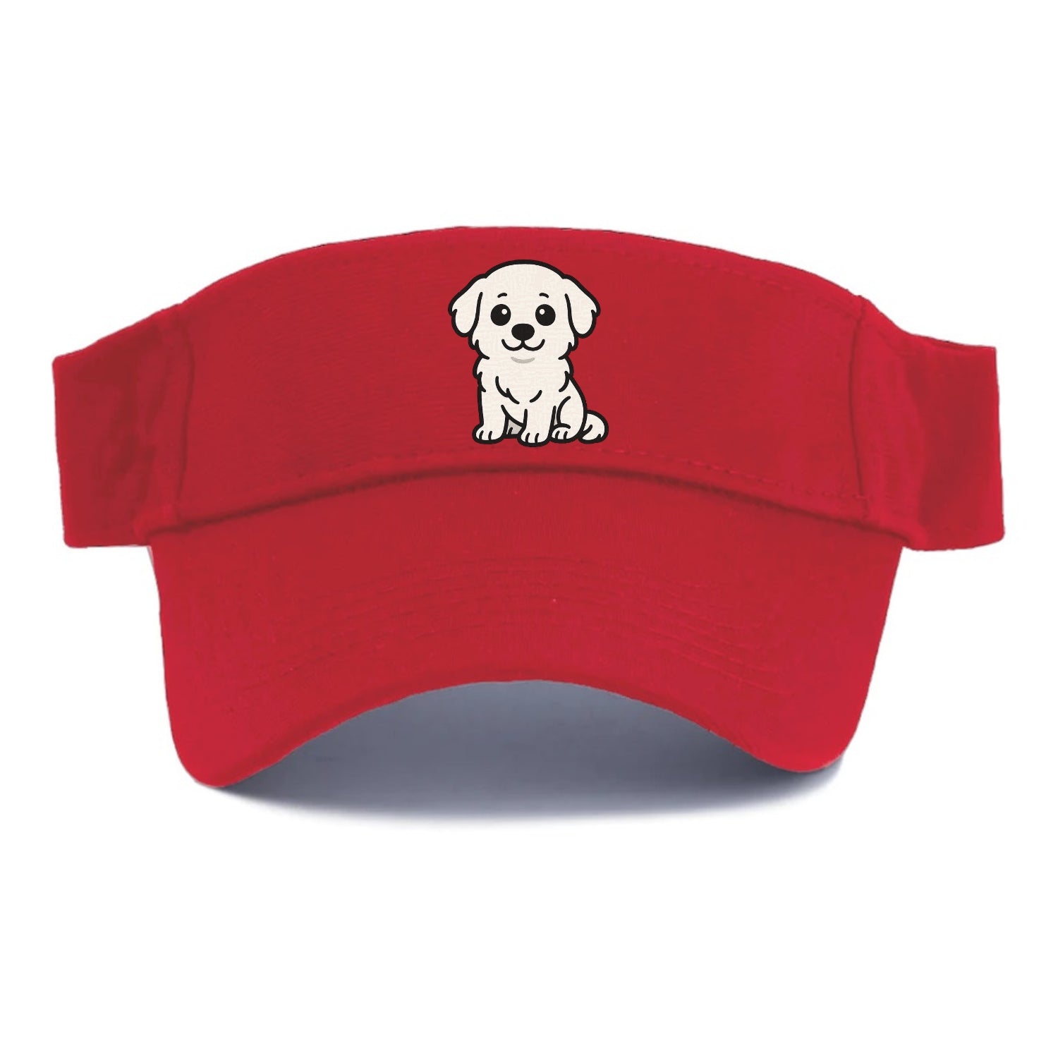 great pyrenees white fluffy sitting pose portrait design Hat