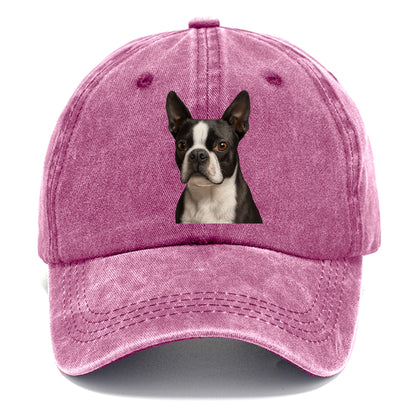 boston terrier portrait design Hat