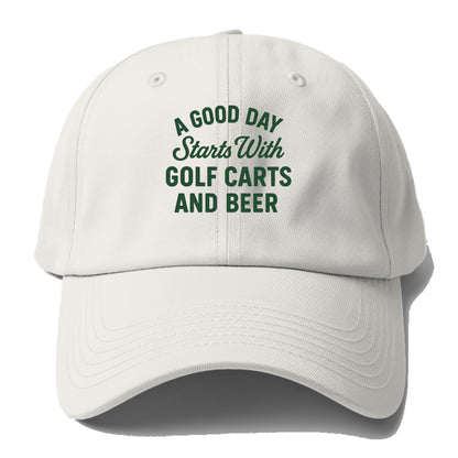 golf carts and beer saying Hat