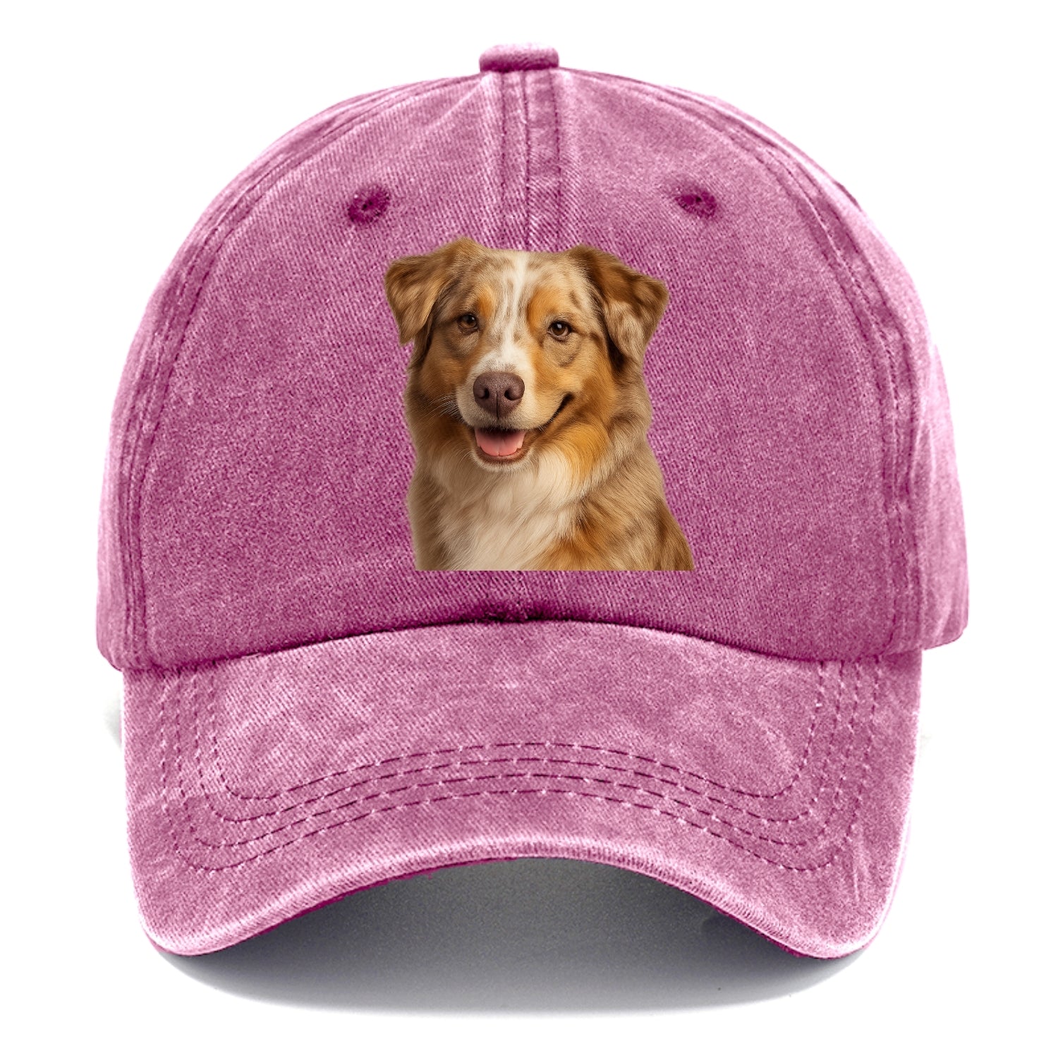red merle australian shepherd portrait design Hat