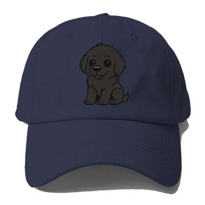 newfoundland black sitting pose with gentle giant expression portrait design Hat