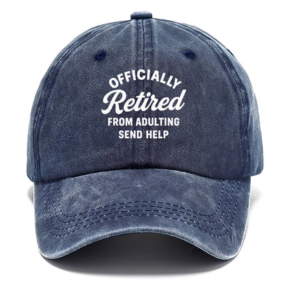 officially retired send help humor Hat