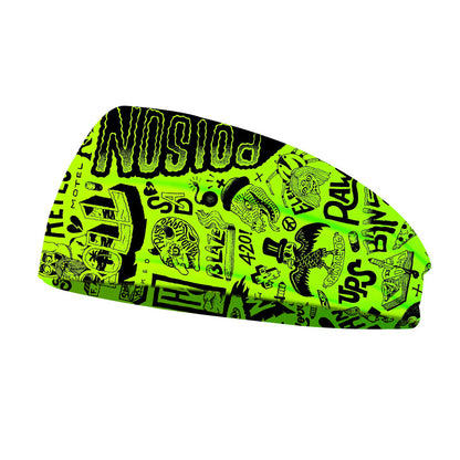 Diadema deportiva unisex con estampado de Pandaize para exteriores: banda elástica para yoga que absorbe el sudor
