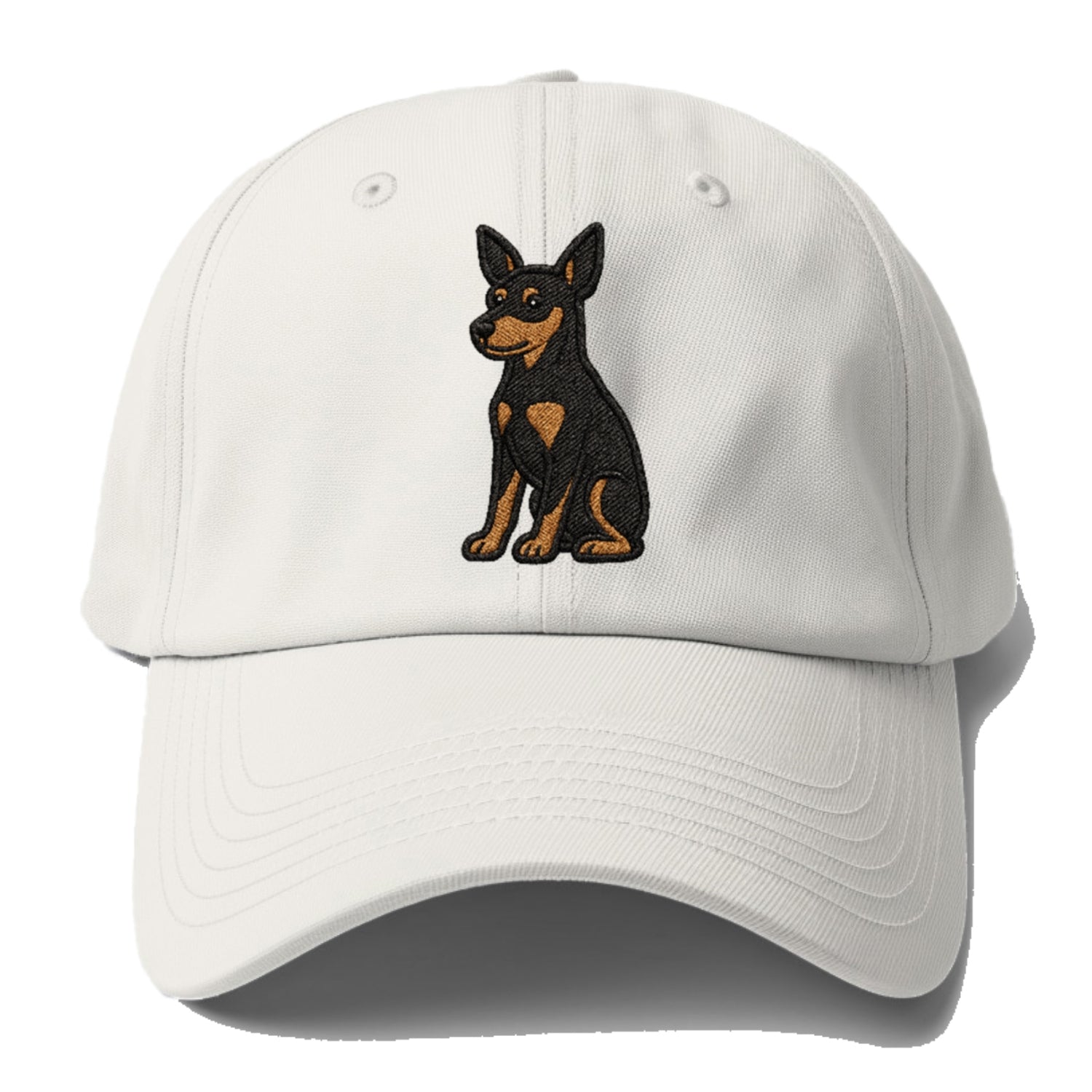 miniature-pinscher-black-tan-regal-poise Hat