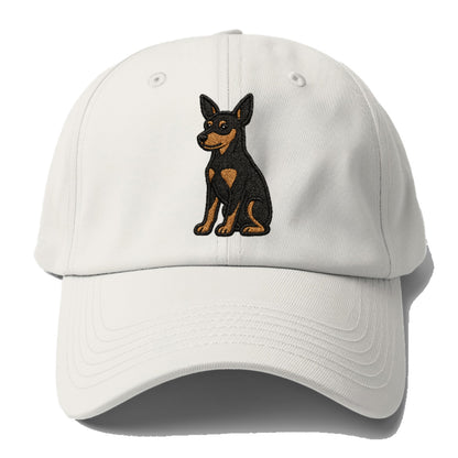 miniature-pinscher-black-tan-regal-poise Hat
