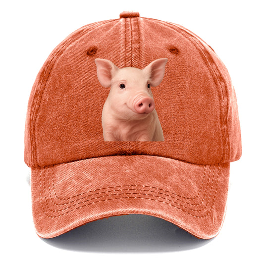 pig portrait design Hat