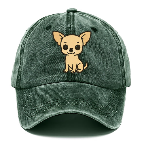 Chihuahua Cream Colored Sitting Pose Portrait Design Classic Cap