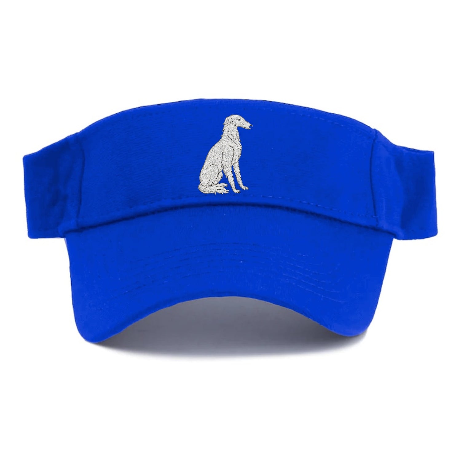 Borzoi White Sitting Pose Hat