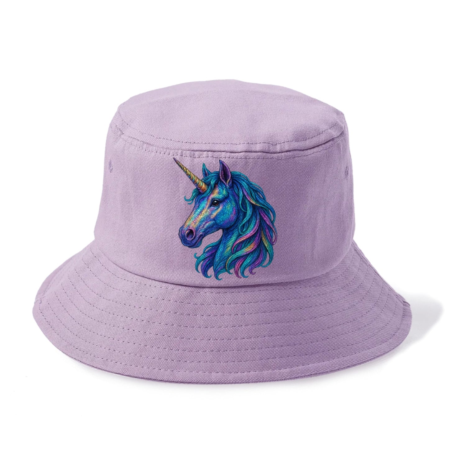 rainbow unicorn head artistic illustration Hat