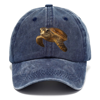 sea turtle portrait design Hat