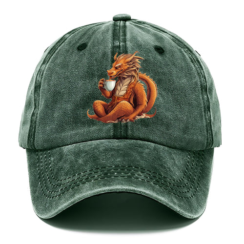 Dragon Drinking Coffee Classic Cap