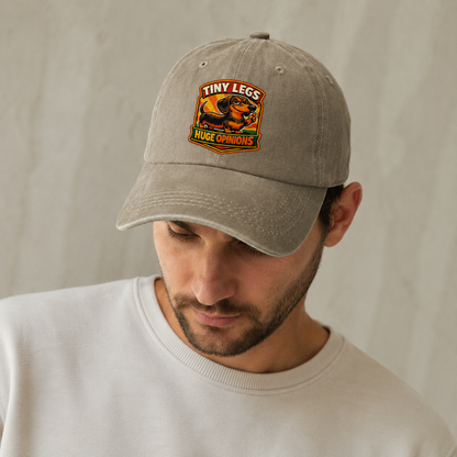 Tiny Legs Huge Opinions Dachshund Classic Cap – editorial product image