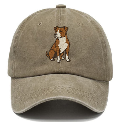 American Pit Bull Terrier Brown And White Pose Hat