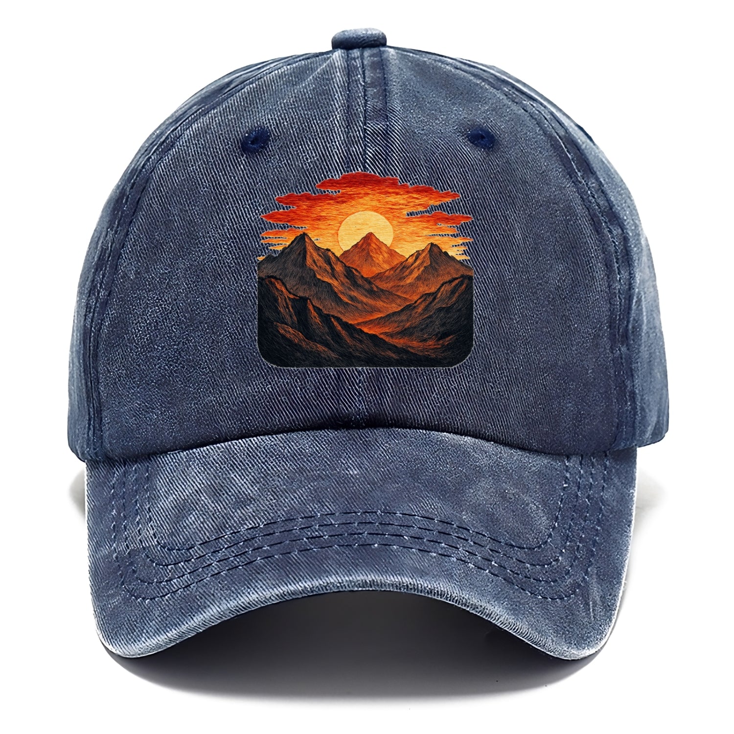 fiery mountains and sunset vista Hat