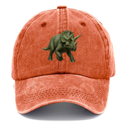 realistic triceratops roaming prehistoric earth Hat
