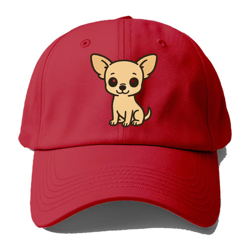Chihuahua Cream Colored Sitting Pose Portrait Design Baseball Cap