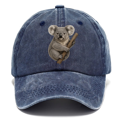 realistic koala on branch portrait Hat