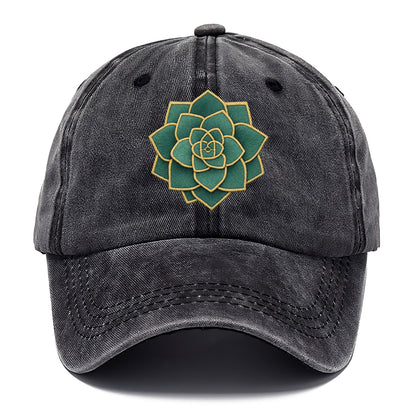 geometric flower embroidery Hat