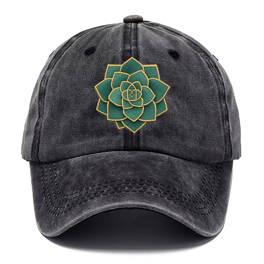 geometric flower embroidery Hat