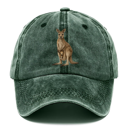 kangaroo mother and baby portrait Hat