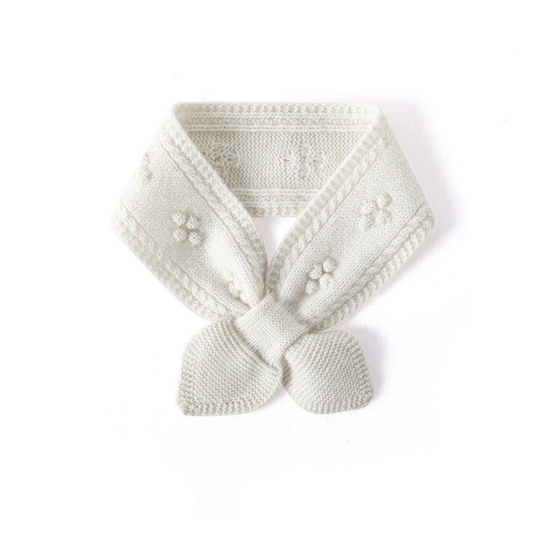 100% Cashmere Crocheted Bow Scarf