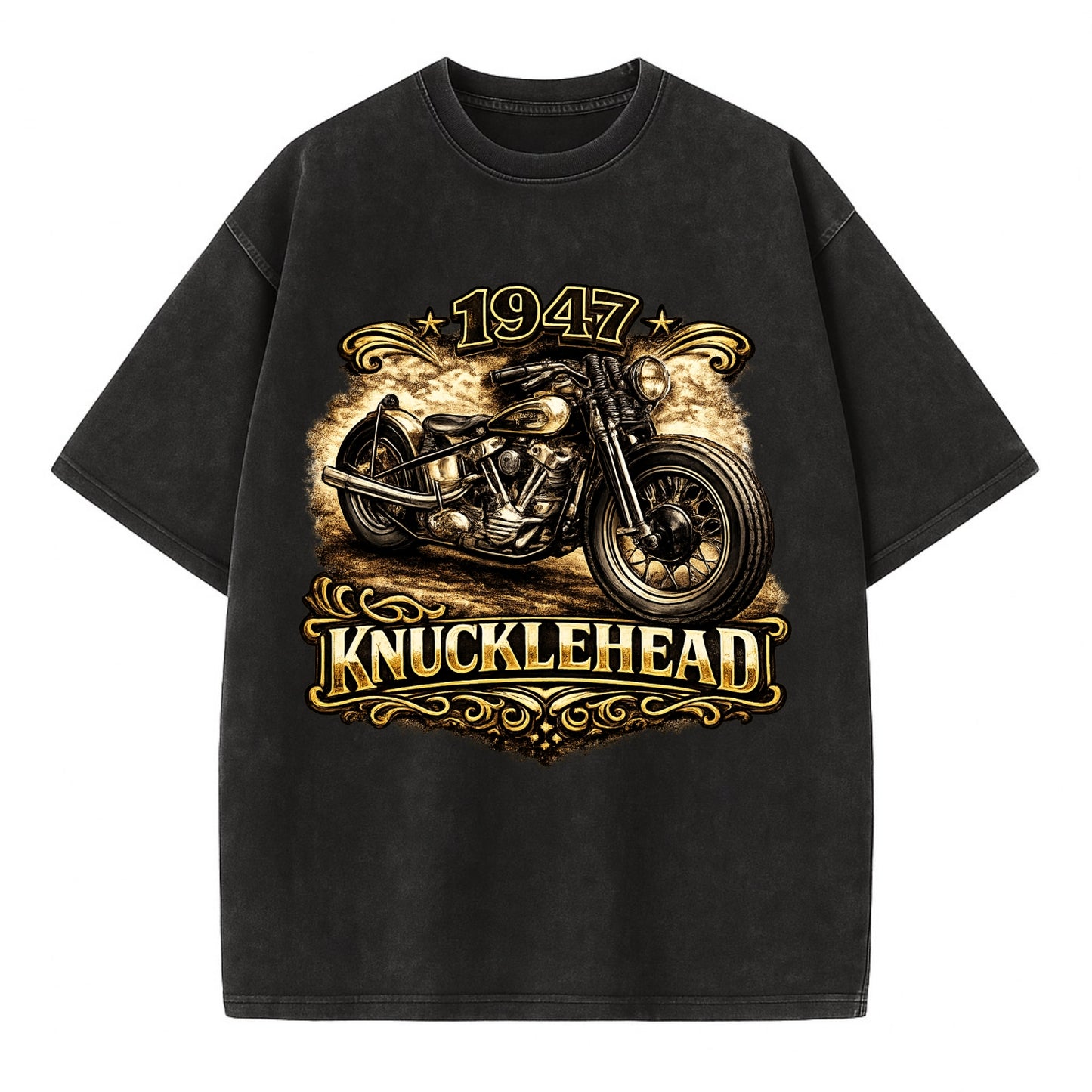 1947 Knucklehead Bobber - Vintage T-shirt