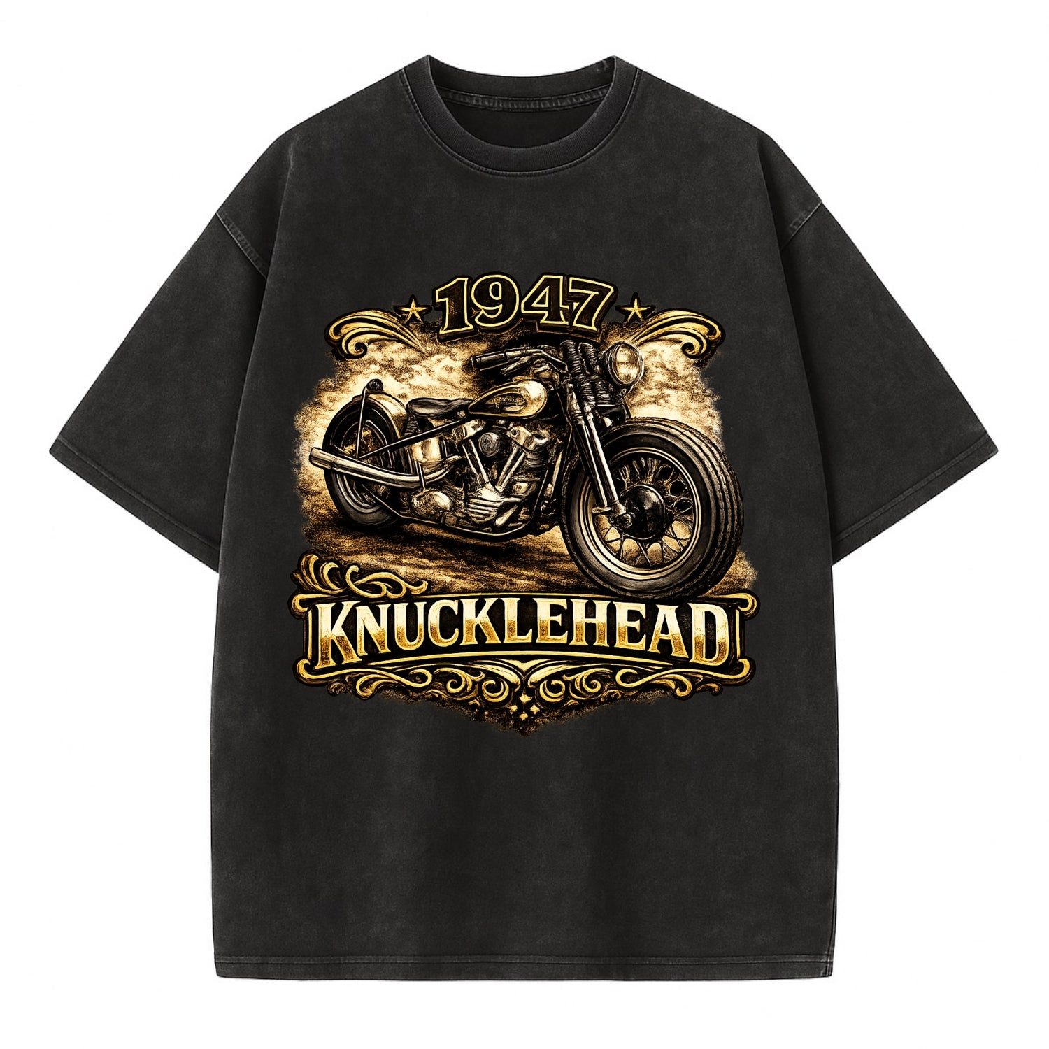 1947 Knucklehead Bobber - Vintage T-shirt