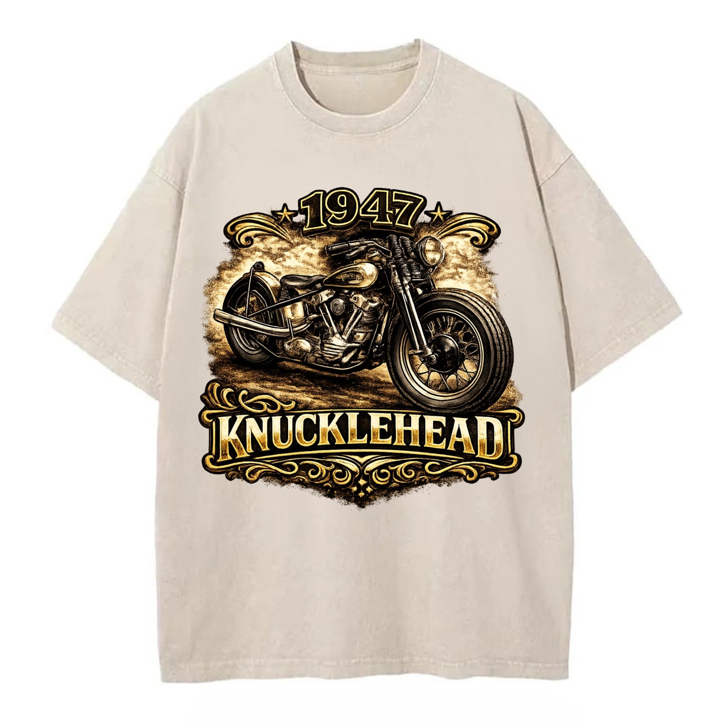 1947 Knucklehead Bobber - Vintage T-shirt