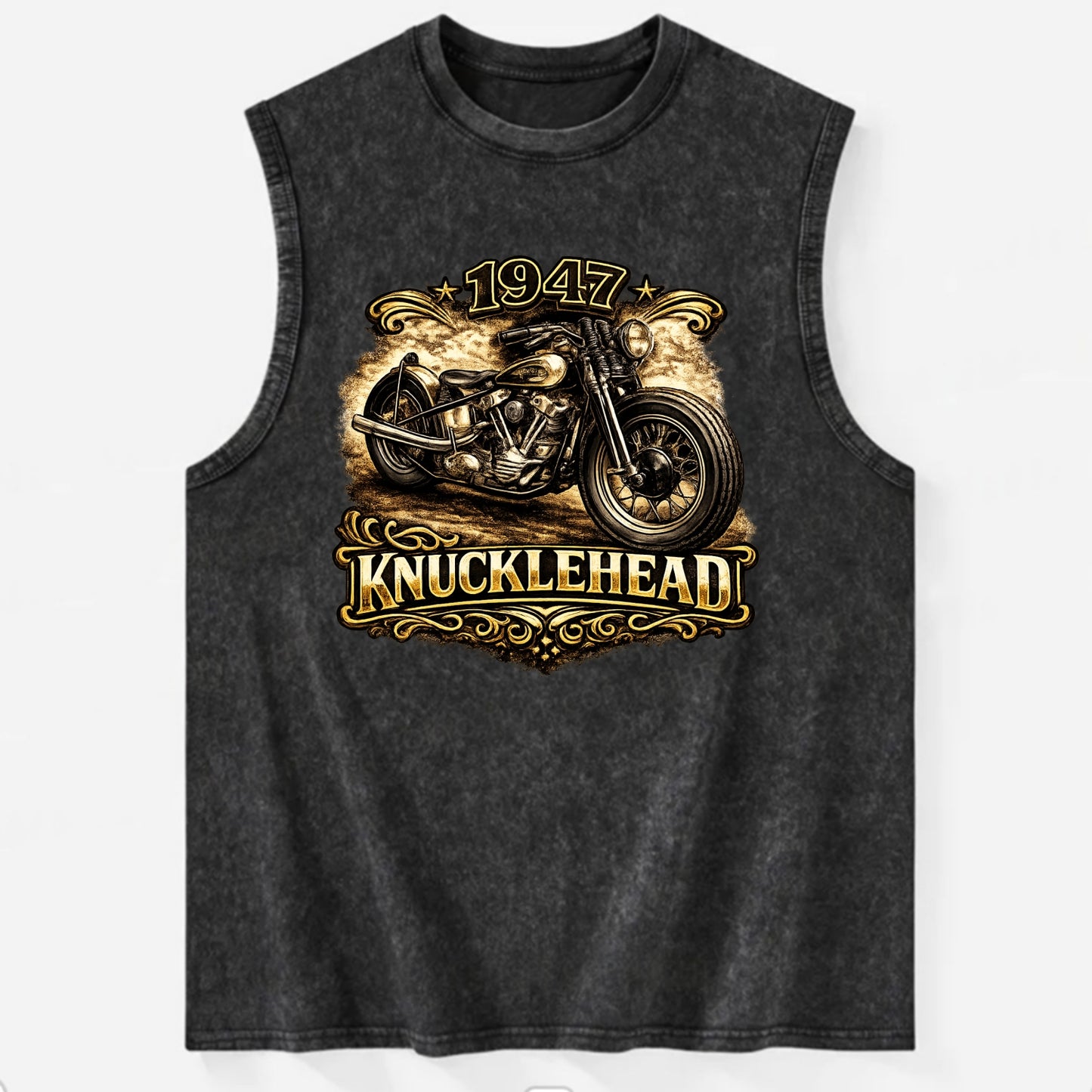 1947 Knucklehead Bobber - Vintage Washed Tank